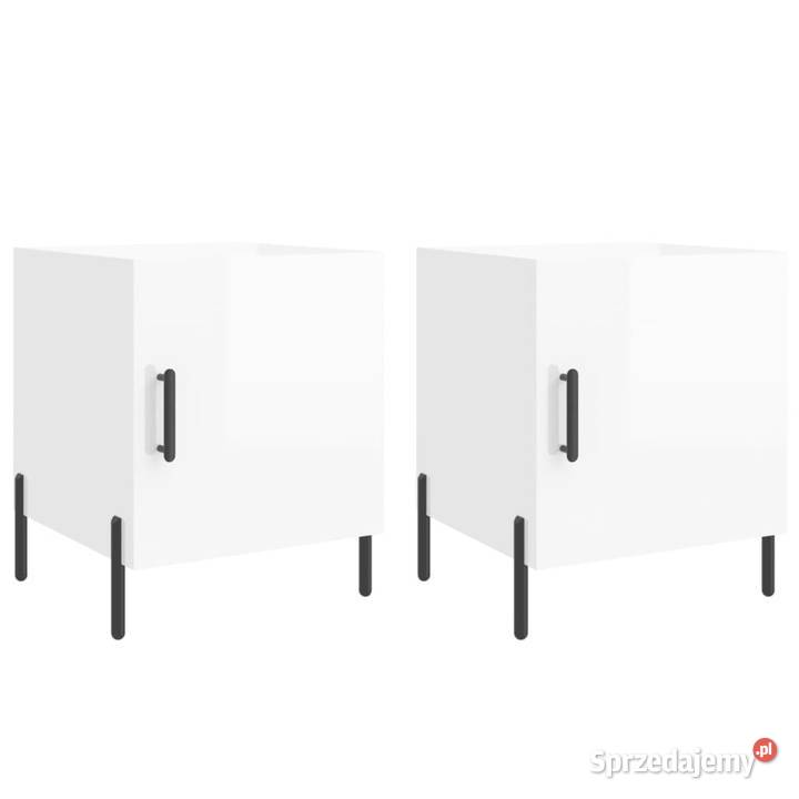 Szafki nocne 2 białe z połyskiem 40x40x50 Warszawa sprzedam