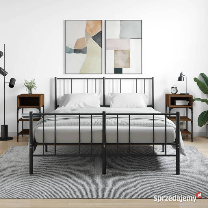 Stoliki nocne 2 brązowy dąb 35x345x70 WM825892 Nocne Warszawa