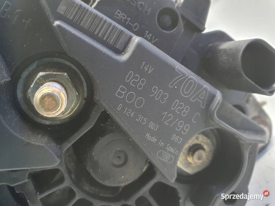 ALTERNATOR Audi A3 8L 16 8V bosch 028903028C 70A Rudka