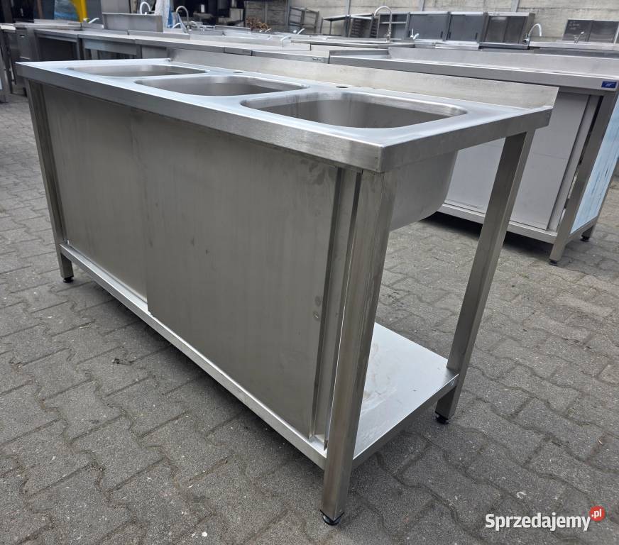 Zlew 3 Komorowy z Szafką Drzwi Suwane 1506085 wielkopolskie Nowe Skalmierzyce