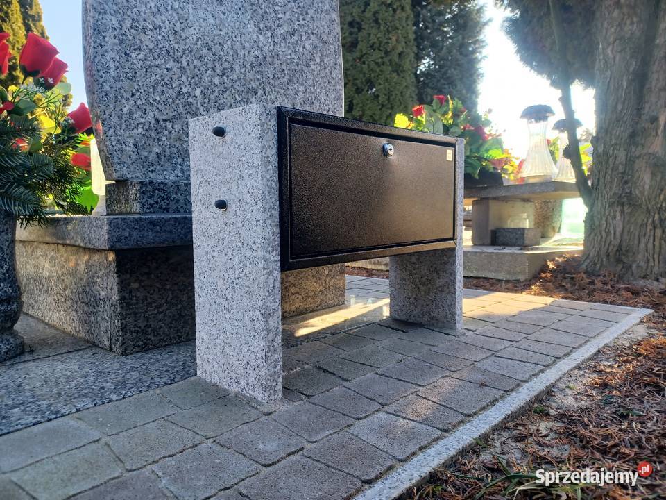 Skrzynka na cmentarz granit pomnik skrzyneczka Ostrów Wielkopolski
