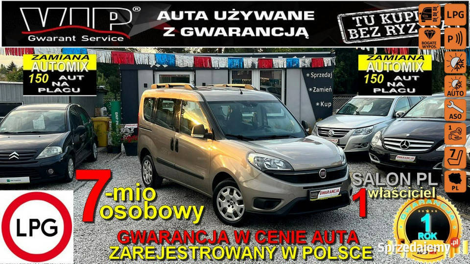 Fiat Doblo 7 os 14 Benz Fabryczne LPG Salon I Wł dolnośląskie Świdnica