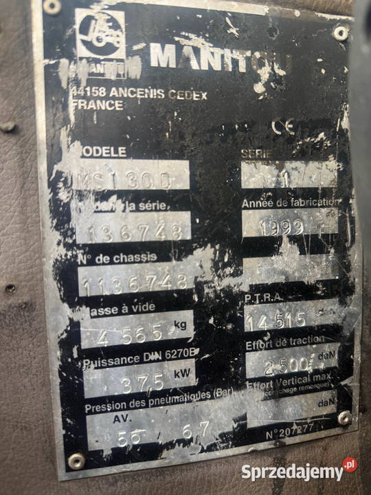 wózek widłowy terenowy MANITOU MSI30D 3000 Działoszyn