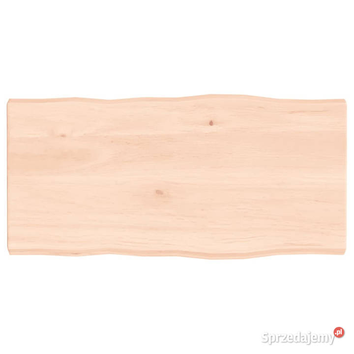 Blat stołu 80x40x24 surowy lity dąb naturalną Warszawa