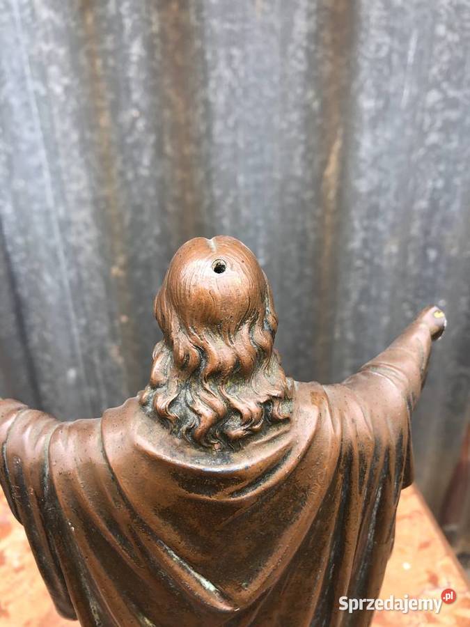 Jezus Figurka zabytkowa sygnowana Łowicz