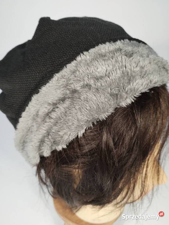 Ciepła czapka z futerkiem uniwersalna Hażlach