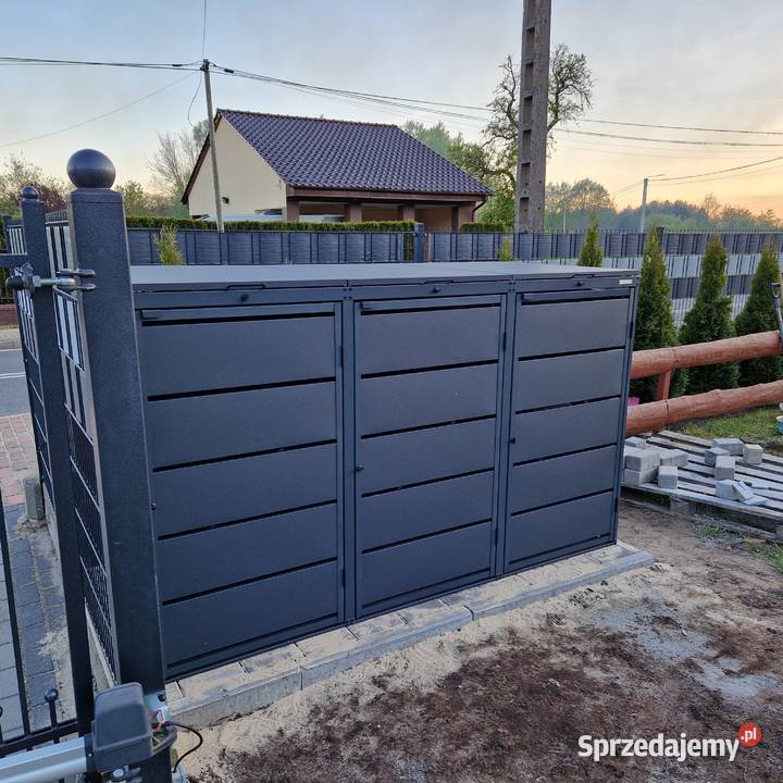 Zabudowa koszy na śmieci Obudowa na kosze Osłona Wrocław