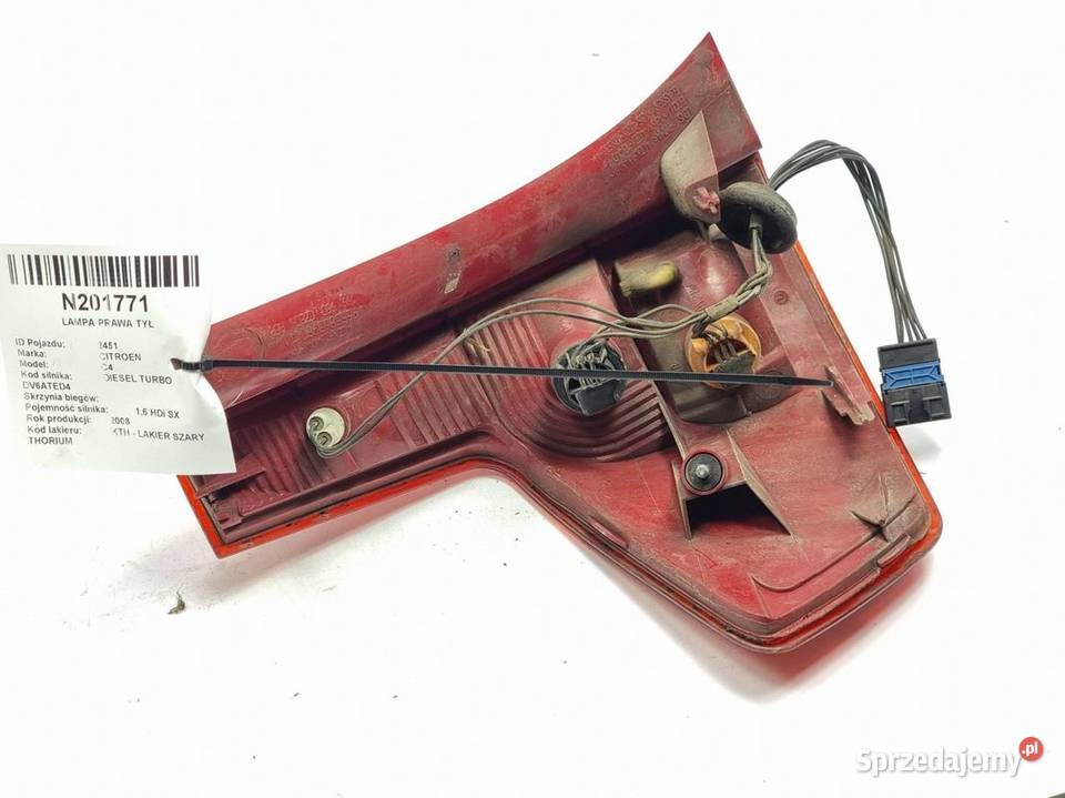 LAMPA PRAWA TYŁ CITROEN C4 9655863980 Lipno