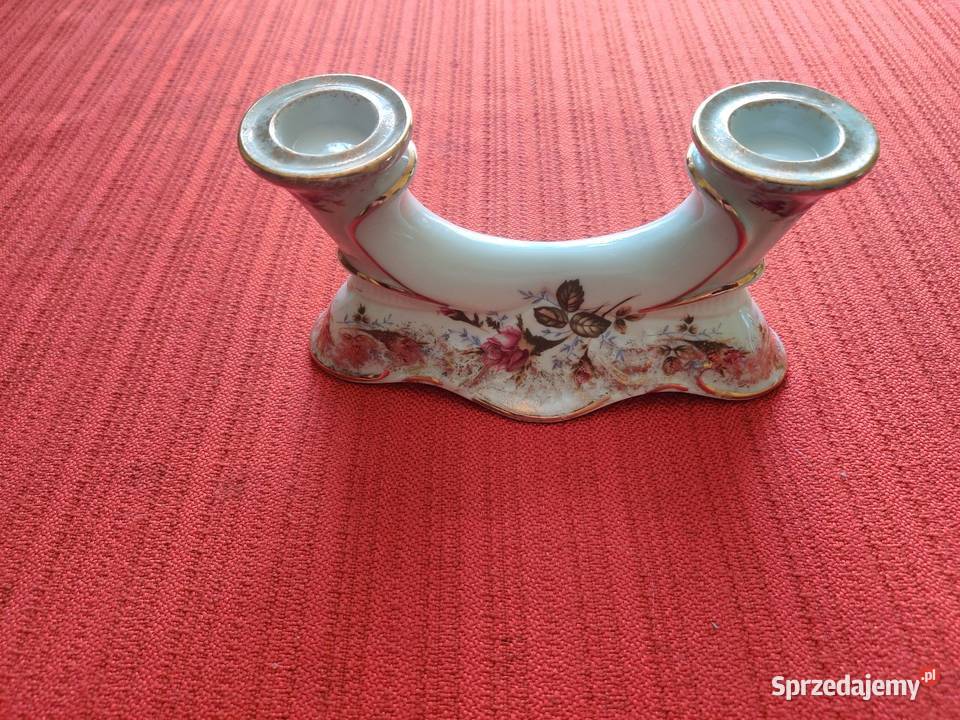 Świecznik Chodzież Porcelana i szkło śląskie Myszków
