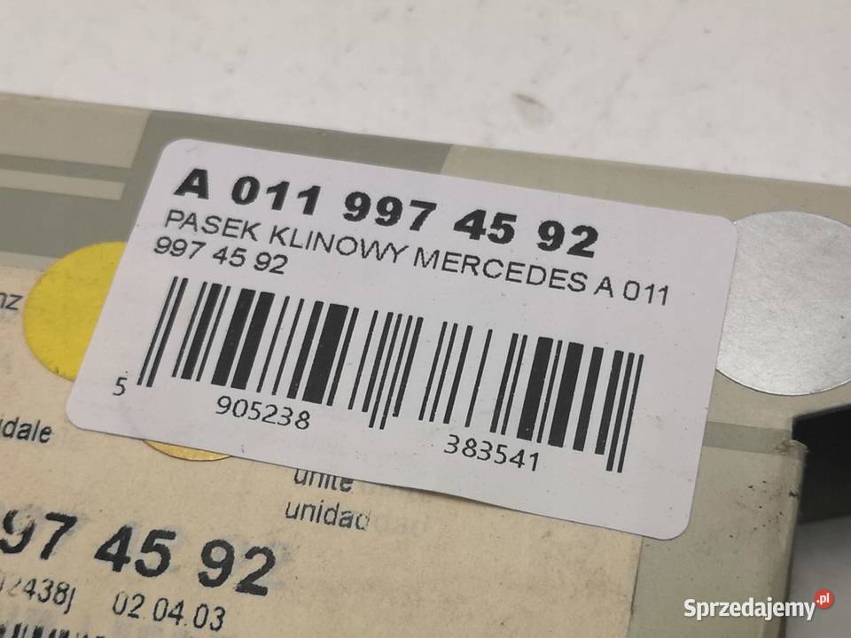 PASEK KLINOWY MERCEDES SL R129 19922001 NOWY