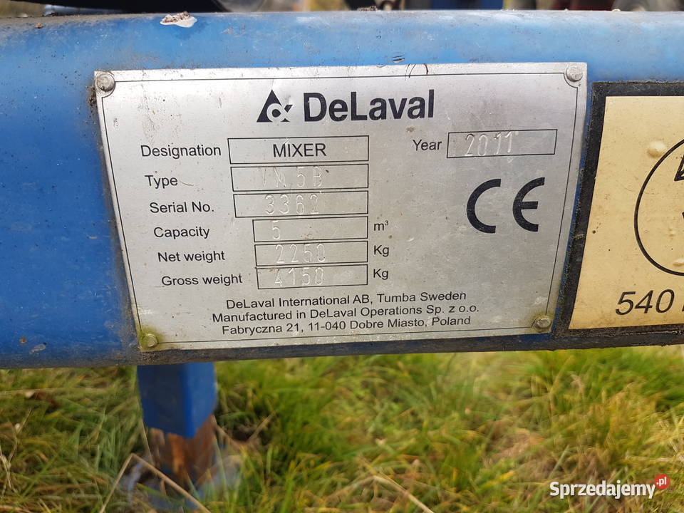 Paszowóz Delaval 5m 2011 nieuszkodzony lubelskie Kozłówka