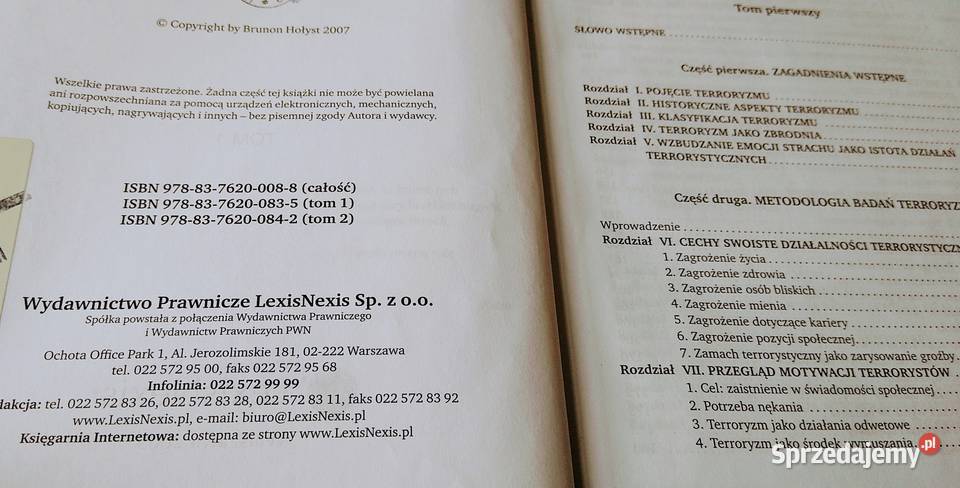 Terroryzm T 1 Brunon Hołyst sprzedam