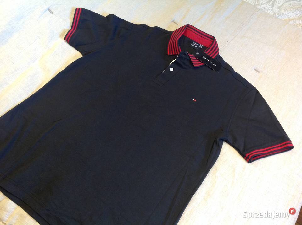 Czarna Koszulka Polo Męska Tommy Hilfiger XXL Tommy Hilfiger