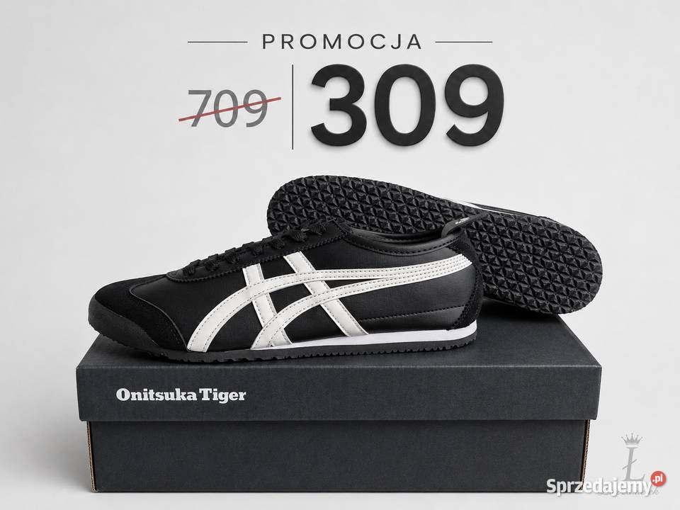 Buty Onitsuka Tiger Mexico 66 czarne nowe z skóra Swarzędz