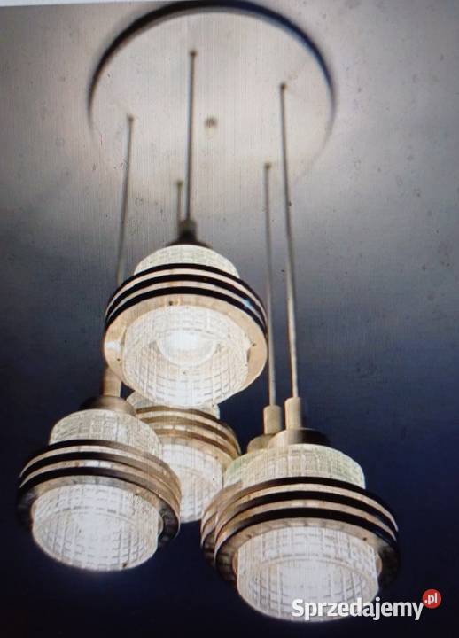 Retro lampa wisząca przysufitowa z 1969 roku Lubań