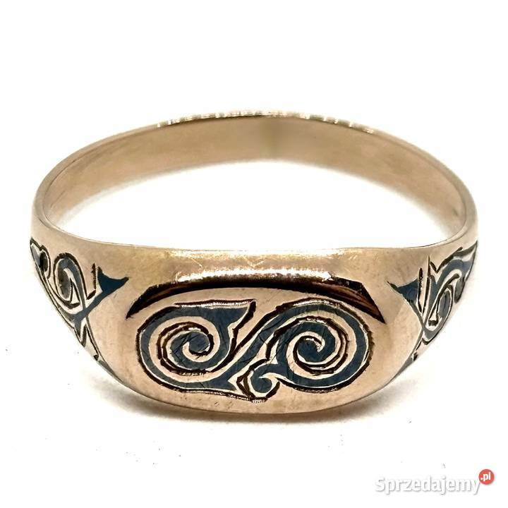 Złoty Sygnet Próby 583 209g Rozmiar 17 Różowe Elbląg