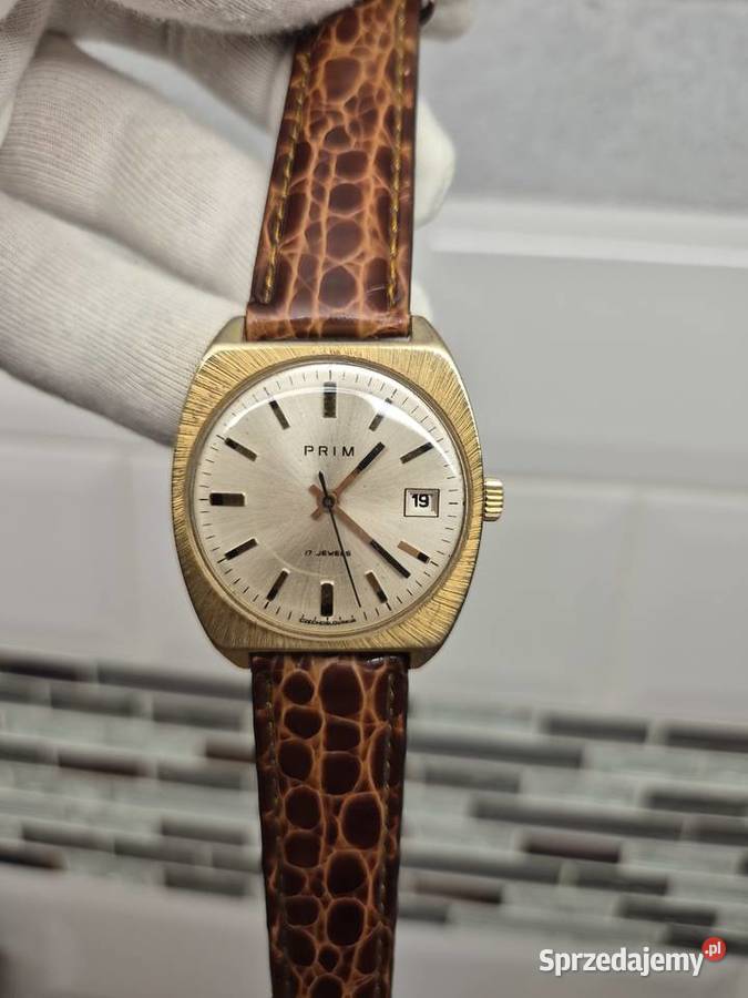 Piękny zegarek mechaniczny Au 10 PRIM Chorzów