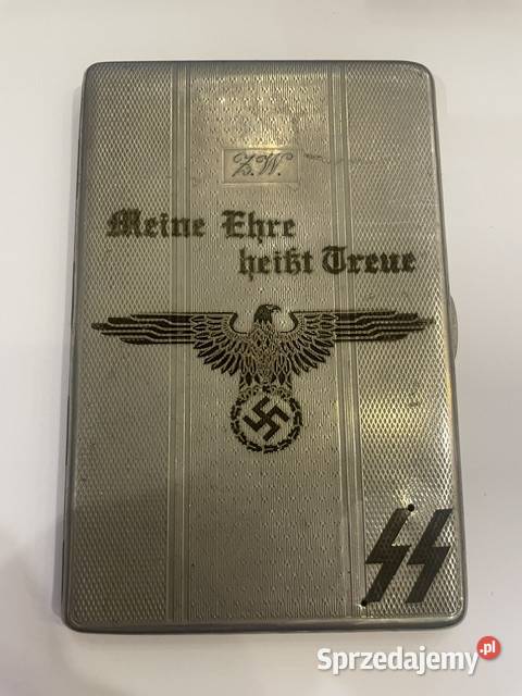 Niemiecka papierośnica platerowana III Rzesza Militaria Kraków sprzedam