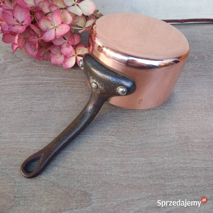 Profesjonalny miedziany rondel poj 07 l grube sprzedam