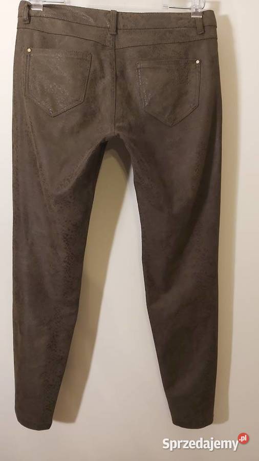 Spodnie Zara damskie 3638 zielone khaki ala Lublin