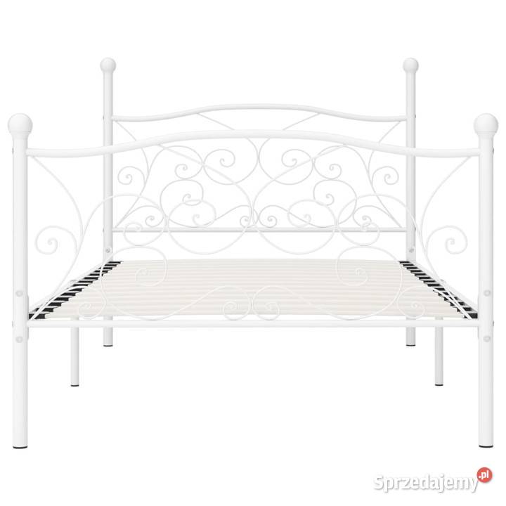 vidaXL Rama łóżka ze stelażem z listw biała Łóżka mazowieckie Warszawa