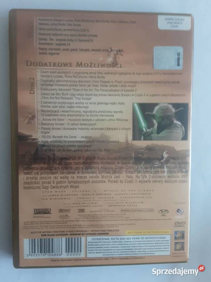 FILMY DVD STAR WARS 3 CZĘŚCI Szczecinek