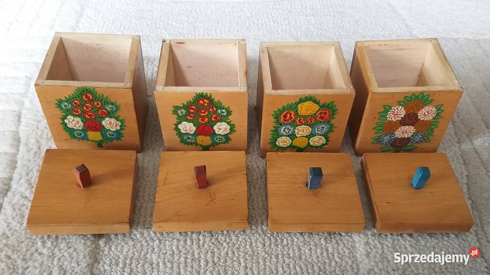 4 ozdobne pudełka na przyprawy zestaw Warszawa
