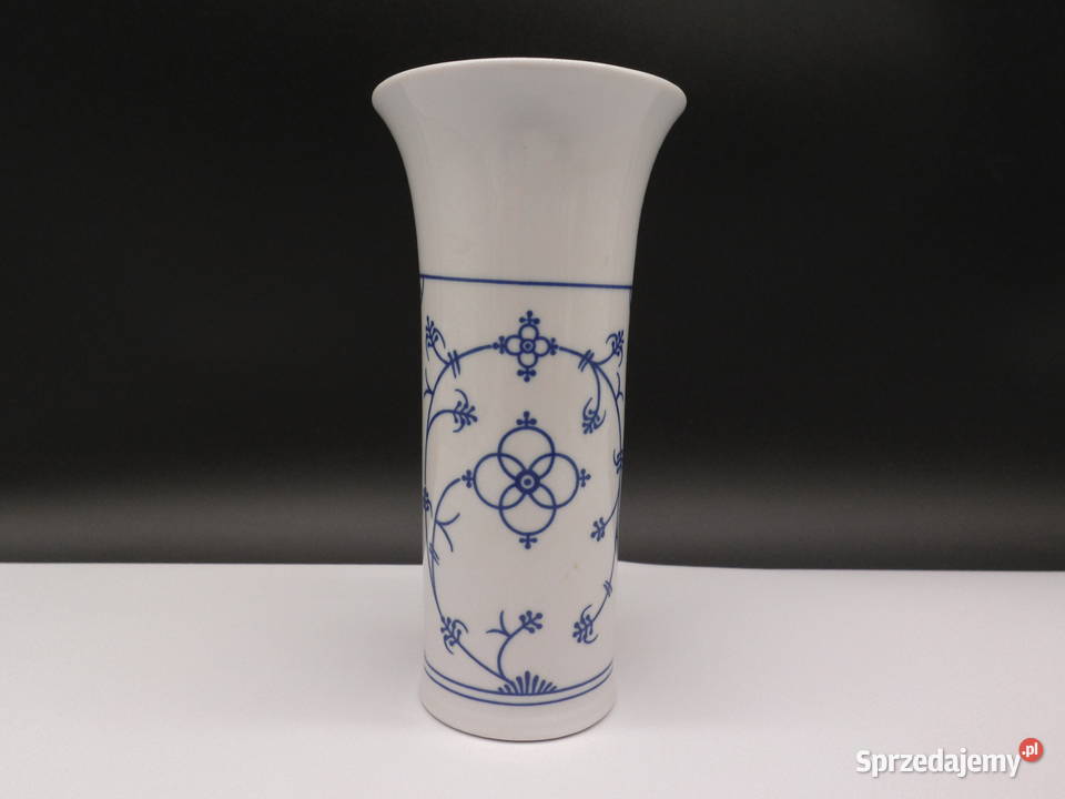 Wazon Jger Eisenberg wzór słomkowy Blau Saks Porcelana i szkło Raszków