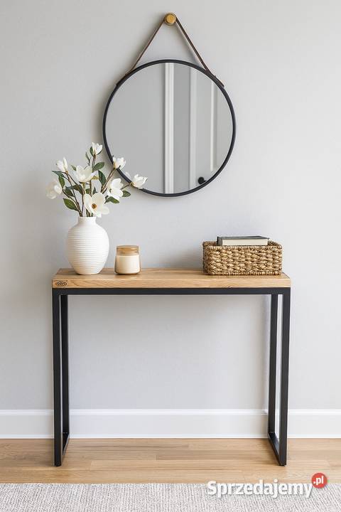 Konsola LOFT 100 Lite Drewno Dębowe Dąb 25cm Konsole Łódź