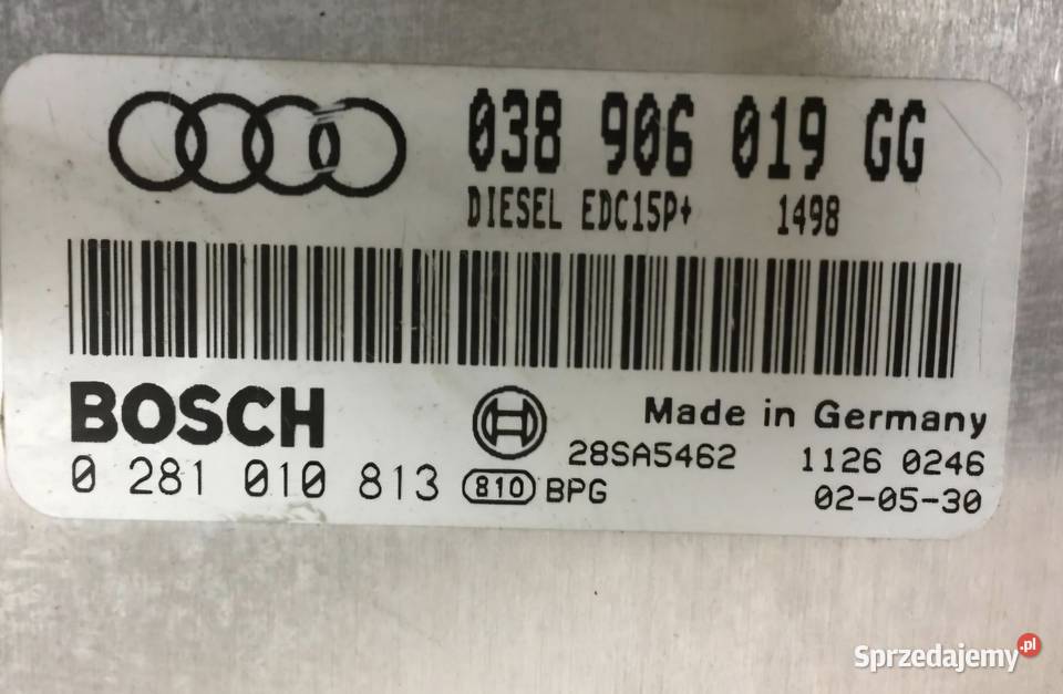 KOMPUTER STEROWNIK SILNIKA AUDI A4 B6 19TDI osobowe Działoszyce