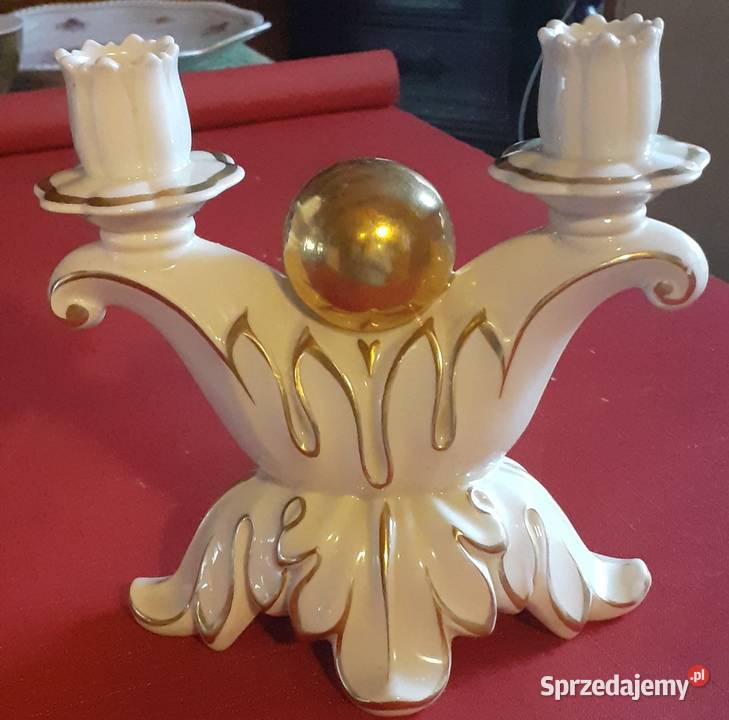Świecznik porcelanowy Neutettau zachodniopomorskie Prusim
