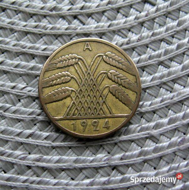 Niemcy Weimar 10 Reichspfennig 1924r A Kalisz