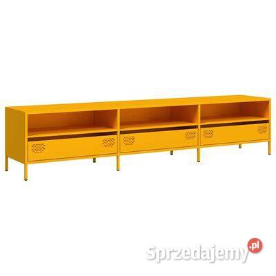 Szafka RTV żółta 202x39x435 stal walcowana na