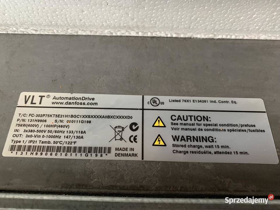 Danfoss VLT FC302 131H9906 75kW 147A FC