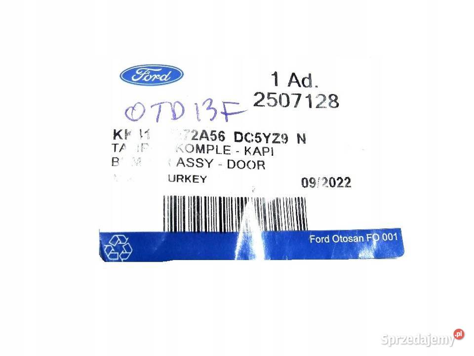 ODBÓJ DRZWI TYŁ PRAWY LEWY FORD TRANSIT 2019 Głogów sprzedam