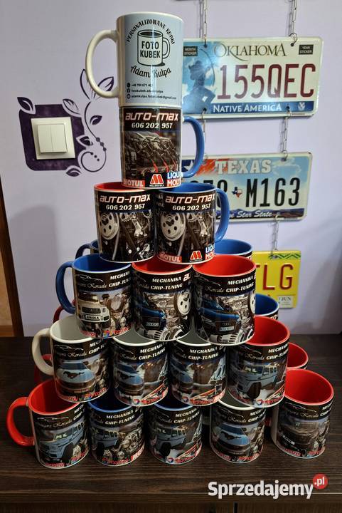 Foto kubek gadżet reklamowy z własną grafiką Kraków