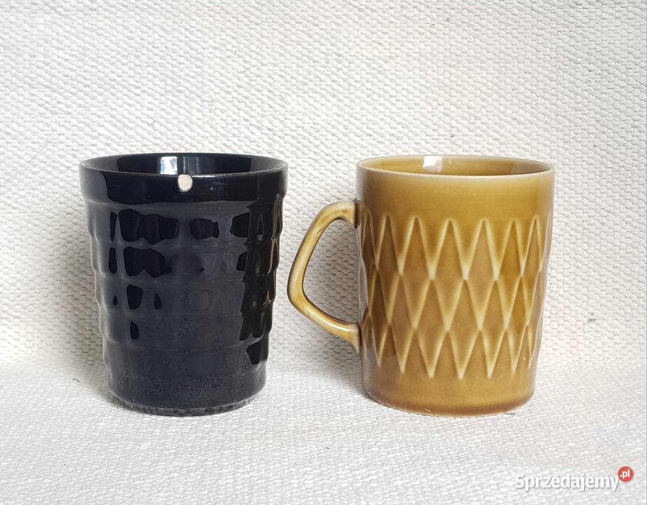 Porcelit Pruszków kubek Irenka czarny zygzaki mazowieckie Warszawa sprzedam