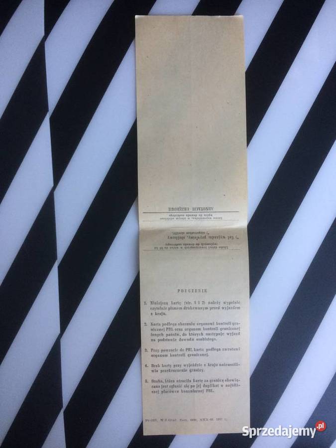 1046 Karta Przekroczenia Granicy Szczecin