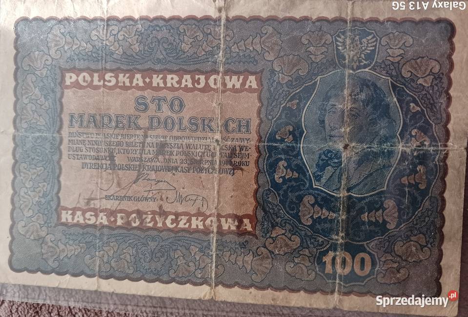 100 Marek Polskich 1917 r IJ Seria Xbez wielkopolskie