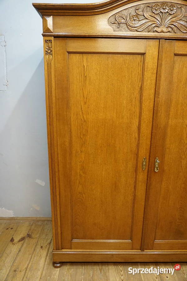 DWUDRZWIOWA SZAFA SECESJA DĄB FRANCJA dolnośląskie Niemcza