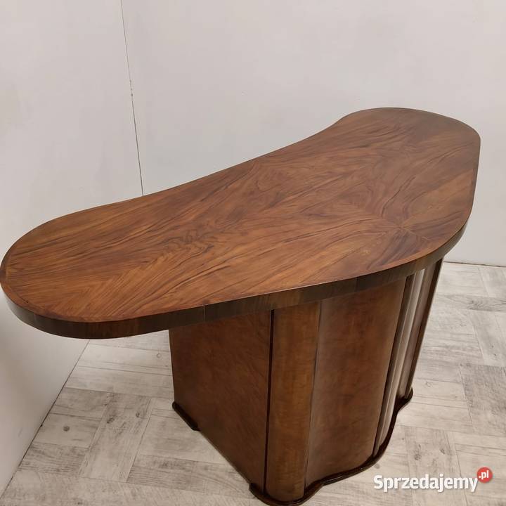 Biurko bumerang art deco design orzech lata 50te Biurka Radomsko