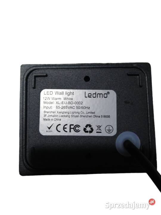 KINKIETY OGRODOWE LEDMO LED CZARNE 12 W Kpl 4