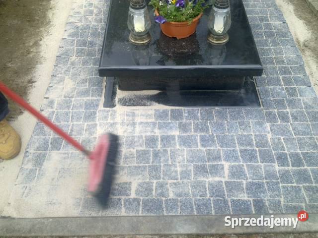 Ułożenie kostki na cmentarzu opaska kostka wokół Brukowanie Wrocław