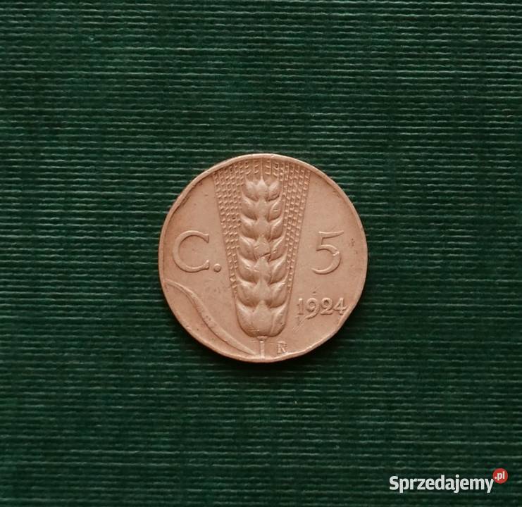 Włochy 5 centesimi 1924r