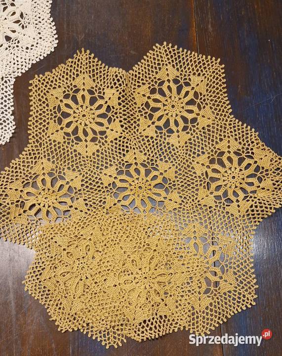 SERWETKI komplet 5 1 4koronka ręcznie wykonane lubelskie Lublin sprzedam