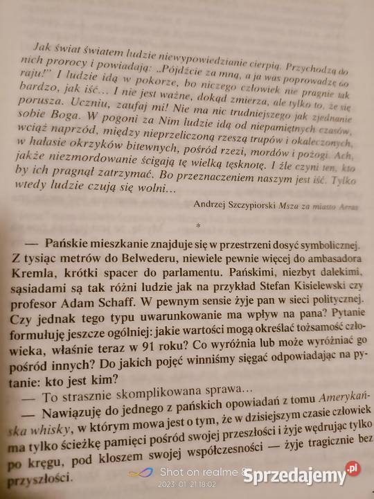Szczypiorski Książki Początek raz jeszcze Warszawa