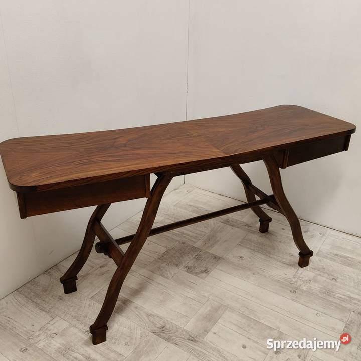 Biurko Mid century art deco orzech lata 50te Radomsko