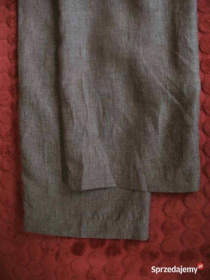 Spodnie Lniane eleganckie męskie W 36 L29 pas 91 Rozmiar XL Siedlce