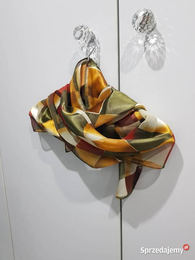 Długi lekki damski szal chusta w kratkę Dąbrowa Górnicza sprzedam