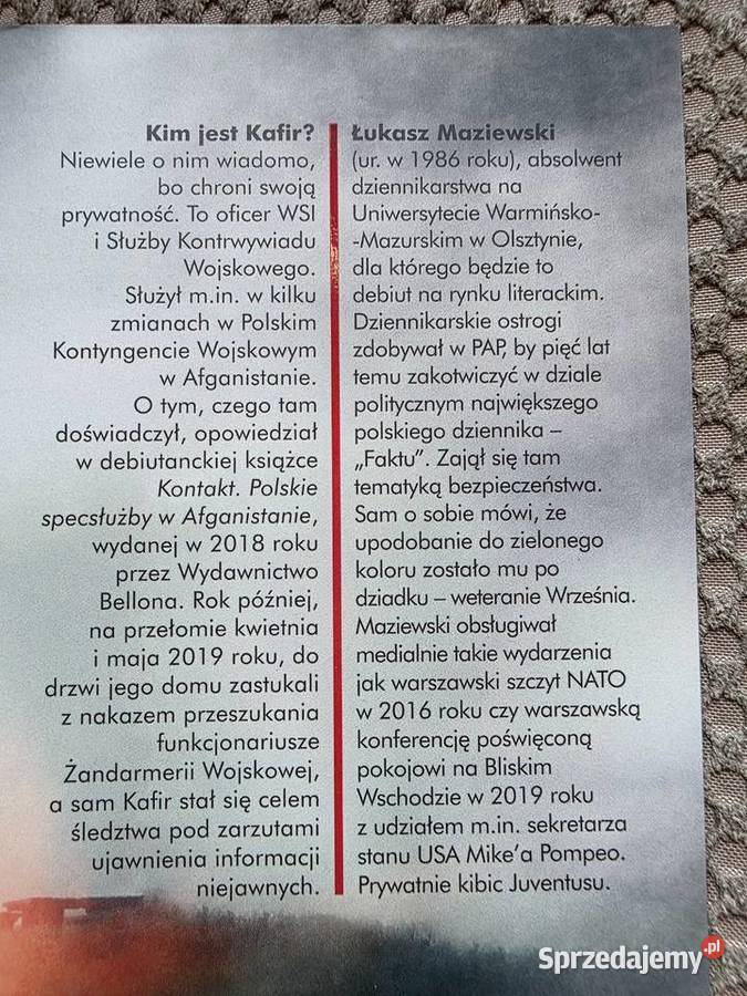 Hajlajf Czysta prawda o brudnej służbie Kafir Rok wydania 2019 Kraków